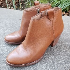Madewell Women's Billie Tan Leather Booties